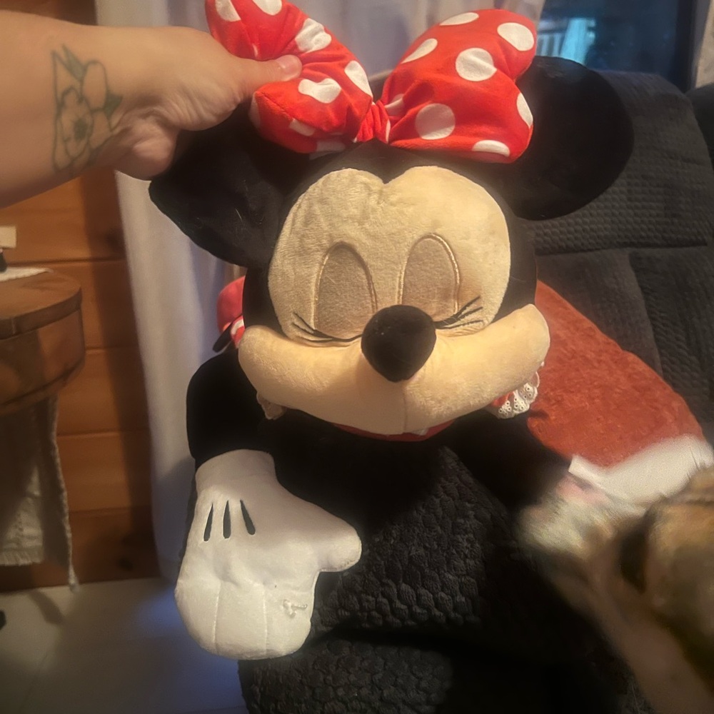 Minnie Mouse Plush Toy with Red Polka Dot Bow